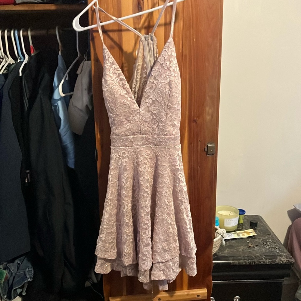 Elegant Lace Dress with Spaghetti Straps